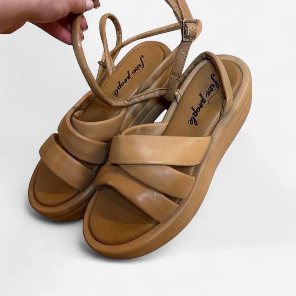 Free-people Women's Tan and Brown Sandals